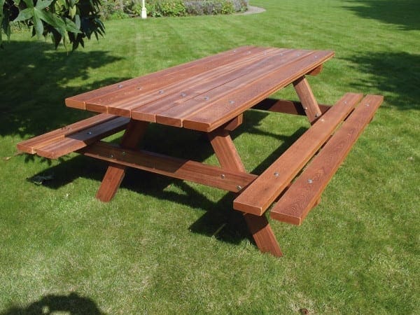 PICKNICKTAFEL HARDHOUT 200CM - VRIJSTAAND