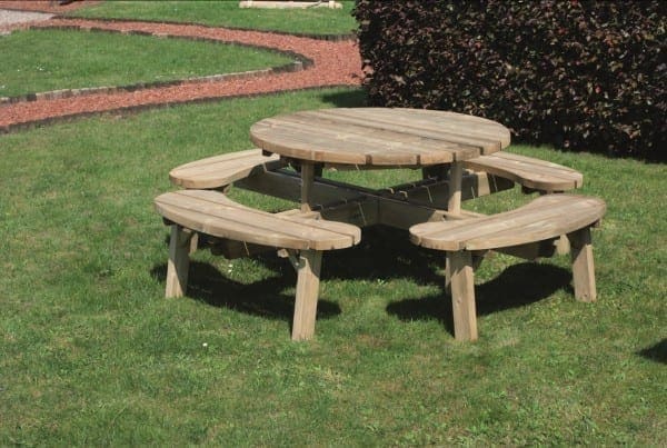 Ronde picknicktafel