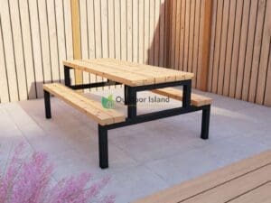 Kinder picknicktafel Douglas met ijzer onderstel H | Outdoor Island